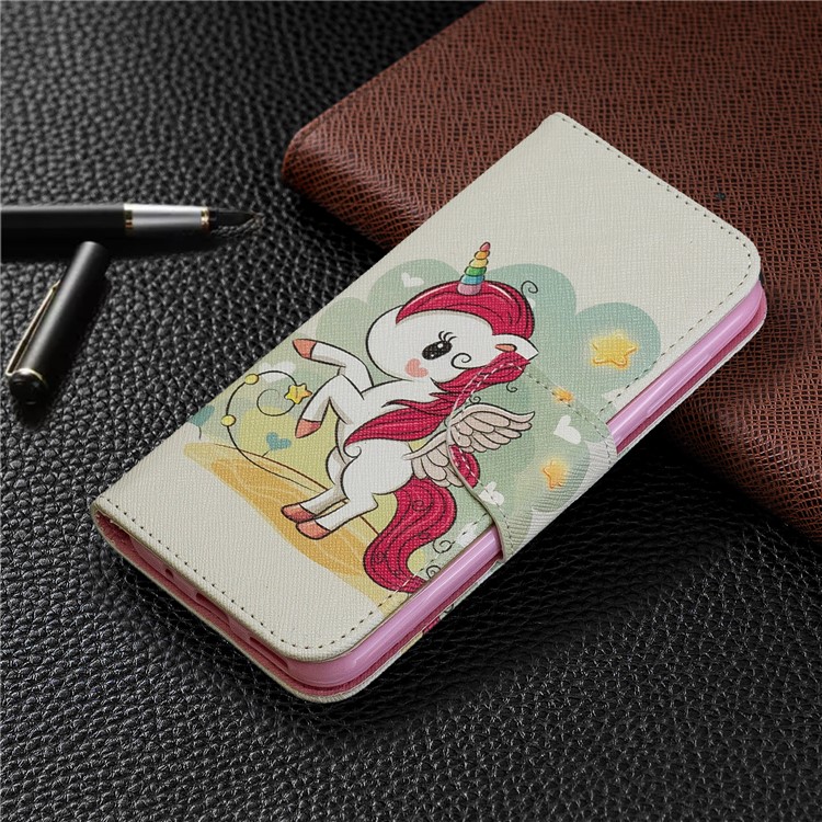 Pattern Printing PU Leather Wallet Cover for Nokia 4.2 - Unicorn-7
