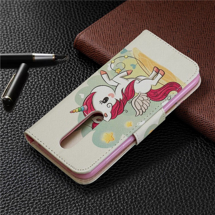 Pattern Printing PU Leather Wallet Cover for Nokia 4.2 - Unicorn-8