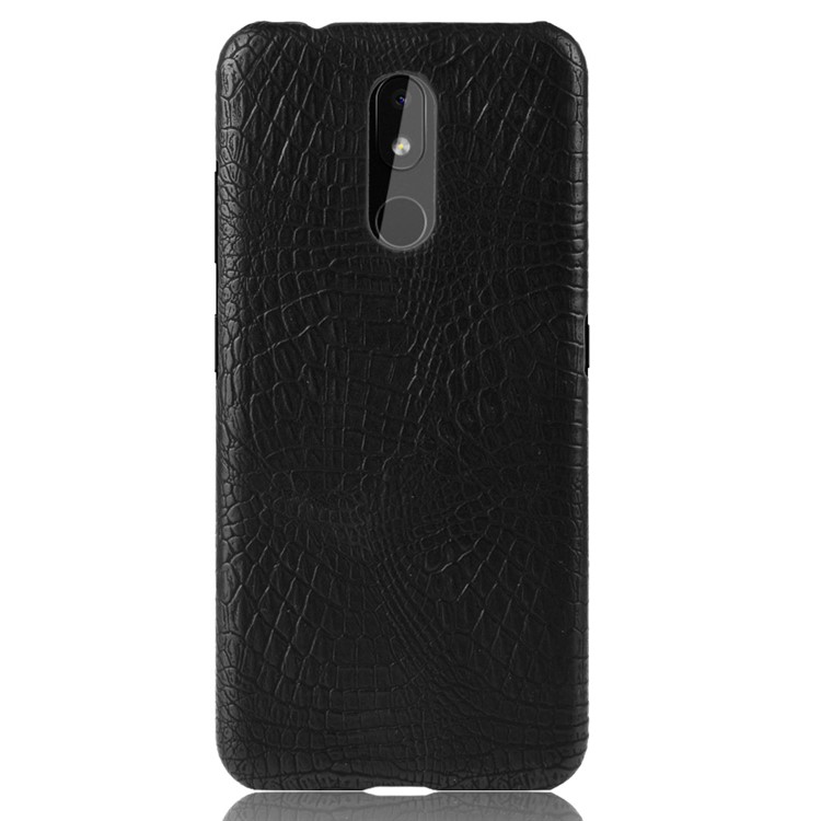 Crocodile Texture PU Leather Coated PC Phone Case for Nokia 3.2 - Black-2