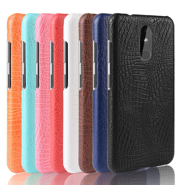 Crocodile Texture PU Leather Coated PC Phone Case for Nokia 3.2 - Black-4