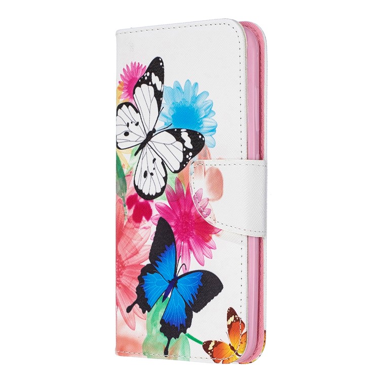 Pattern Printing Leather Wallet Phone Case for Nokia 3.2 - Vivid Butterflies-2