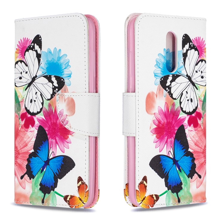 Pattern Printing Leather Wallet Phone Case for Nokia 3.2 - Vivid Butterflies-4