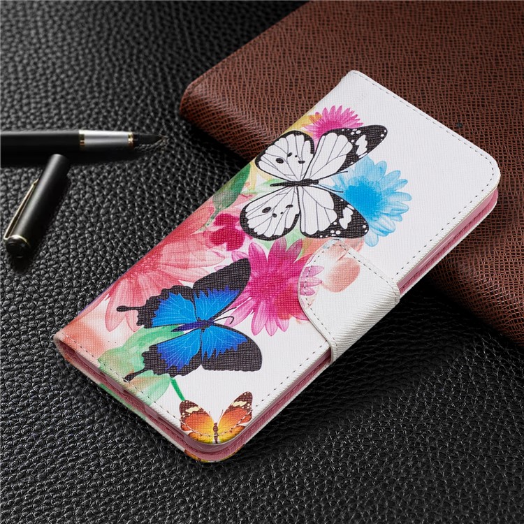 Pattern Printing Leather Wallet Phone Case for Nokia 3.2 - Vivid Butterflies-7