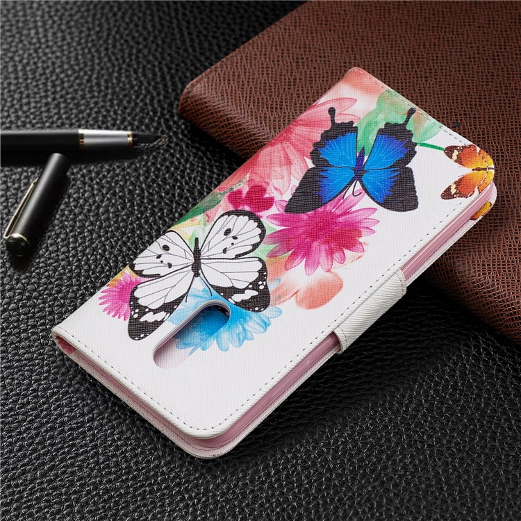 Pattern Printing Leather Wallet Phone Case for Nokia 3.2 - Vivid Butterflies-8