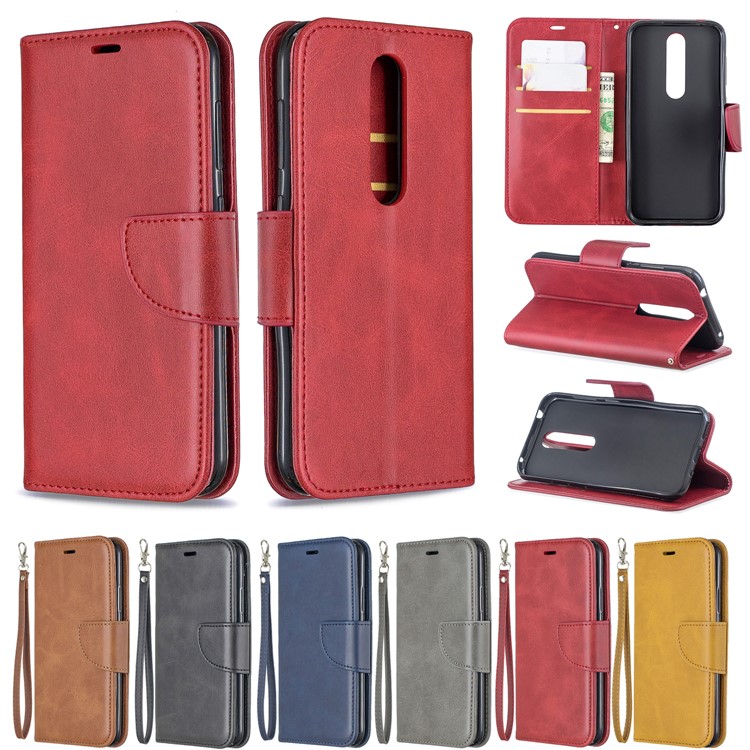 PU Leather Wallet Phone Case for Nokia 4.2 (2019) - Red-10