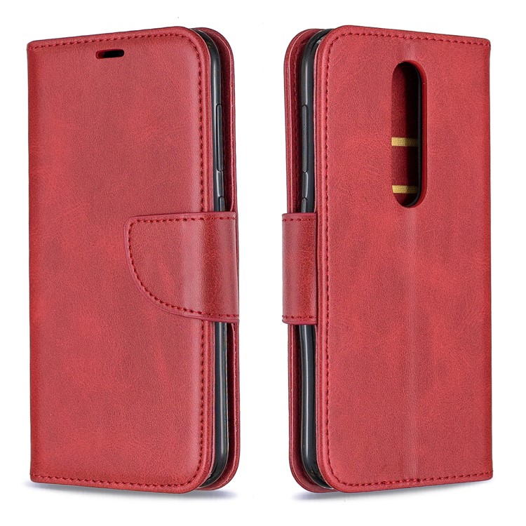 PU Leather Wallet Phone Case for Nokia 4.2 (2019) - Red-4