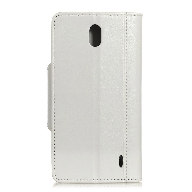 Cowhide Texture Wallet Stand PU Leather Phone Shell for Nokia 2.2 - White-3