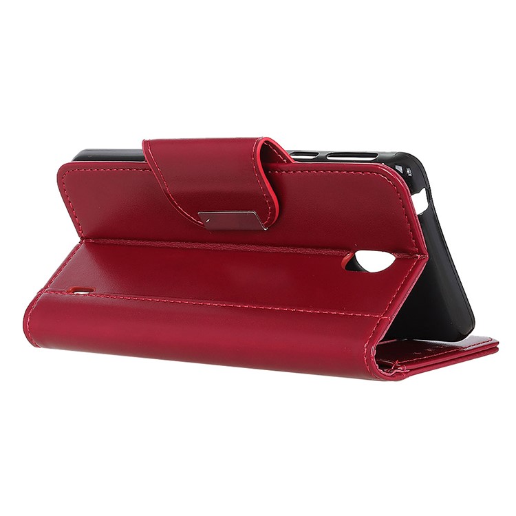 PU Leather Case 3 Card Slots All Round Protection Leather Casing for Nokia 2.2 - Red-4
