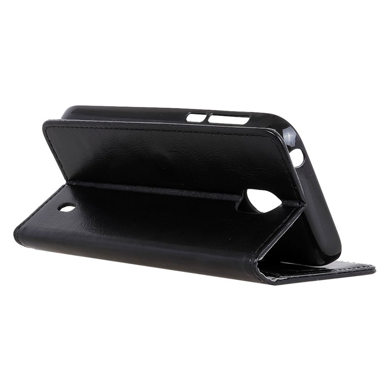 Crazy Horse Leather Wallet Stand Case for Nokia 2.2 - Black-11