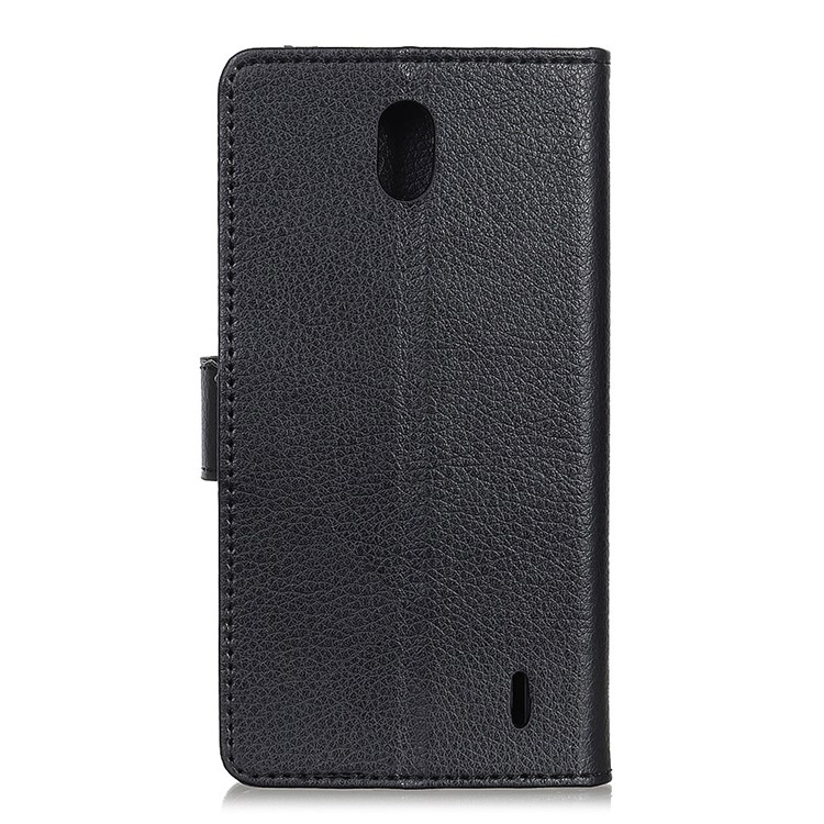 Litchi Skin Leather Wallet Stand Case for Nokia 2.2 - Black-10