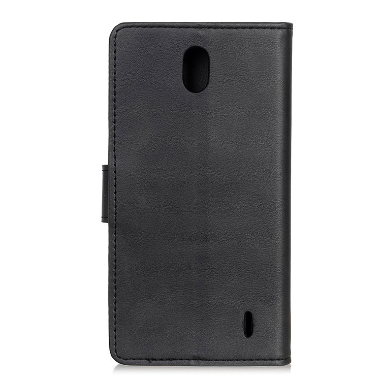 Matte Skin Wallet Leather Stand Case for Nokia 2.2 - Black-10