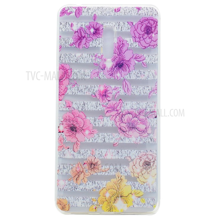 Pattern Printing TPU Gel Phone Cover for Nokia 6 - Vivid Flowers-1