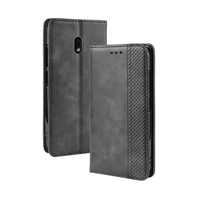 Auto-absorbed Vintage Style PU Leather Wallet Casing for Nokia 2.2 - Black-7