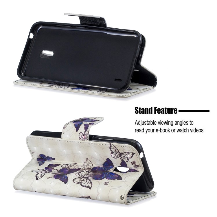 Pattern Printing Light Spot Decor Leather Wallet Stand Case for Nokia 2.2 - Beautiful Butterfly-5