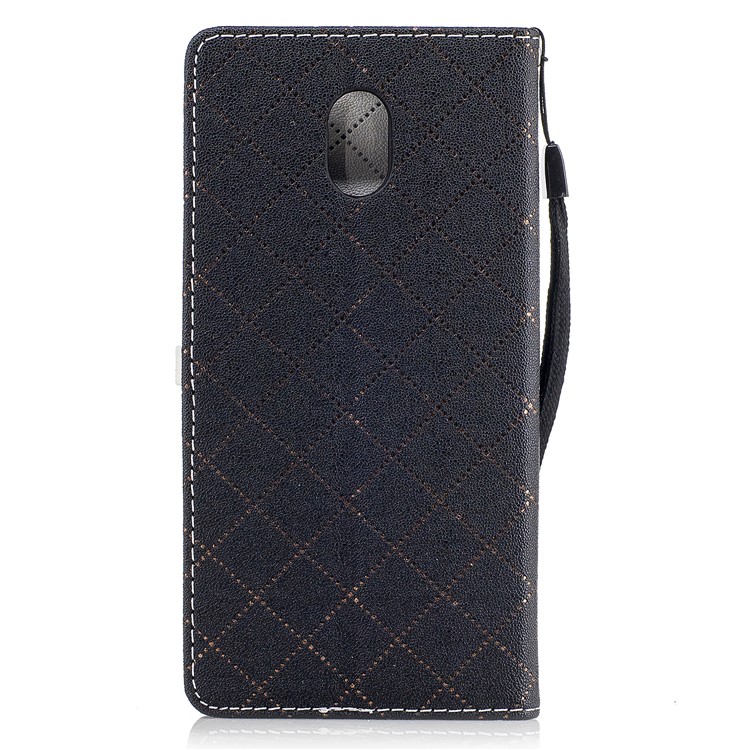 Love Heart Contrasting Color Leather Wallet Mobile Casing for Nokia 3 - Black-3