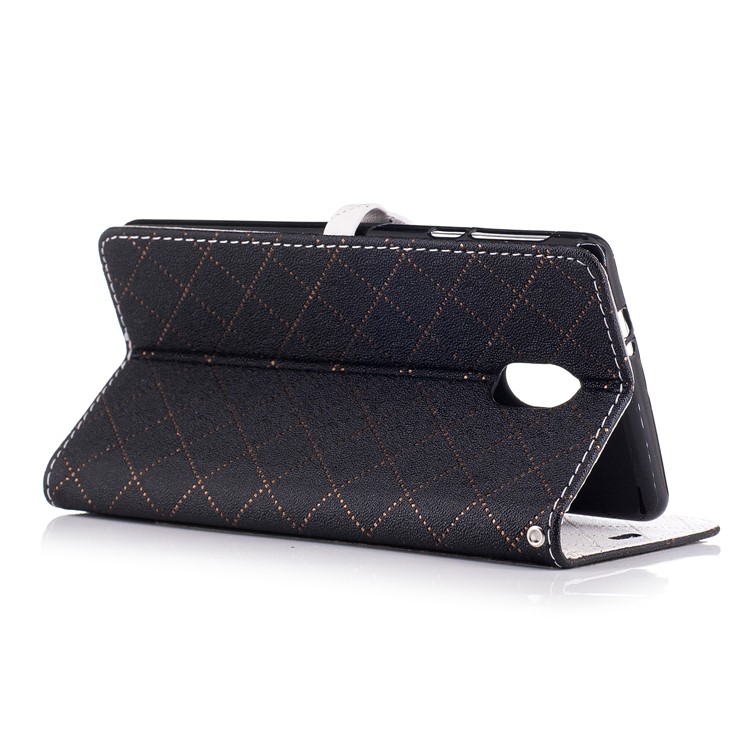 Love Heart Contrasting Color Leather Wallet Mobile Casing for Nokia 3 - Black-4