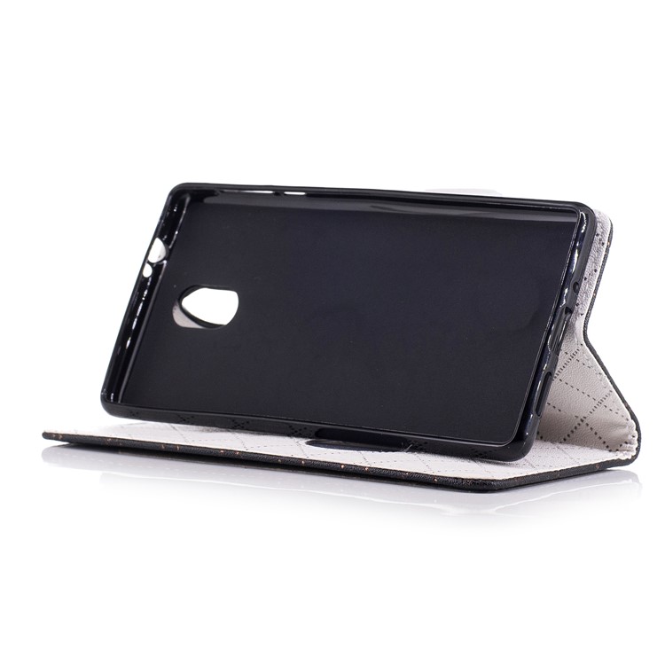 Love Heart Contrasting Color Leather Wallet Mobile Casing for Nokia 3 - Black-5
