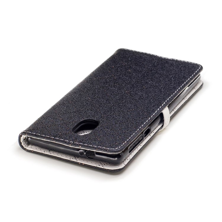 Love Heart Contrasting Color Leather Wallet Mobile Casing for Nokia 3 - Black-7