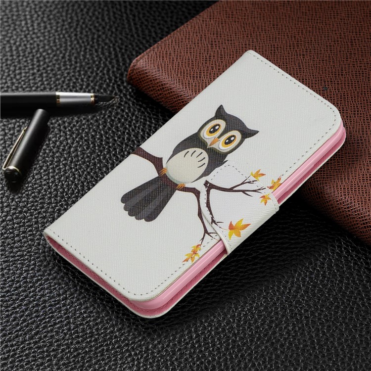 Funda Billetera De Piel Con Estampado Estampado Para Nokia 2.2 - búho en la rama-7