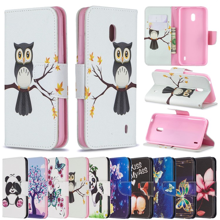 Funda Billetera De Piel Con Estampado Estampado Para Nokia 2.2 - búho en la rama-9
