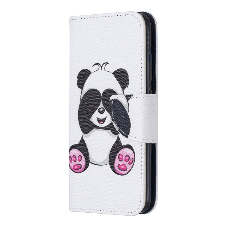 Pattern Printing Leather Wallet Case for Nokia 2.2 - Cute Panda-2