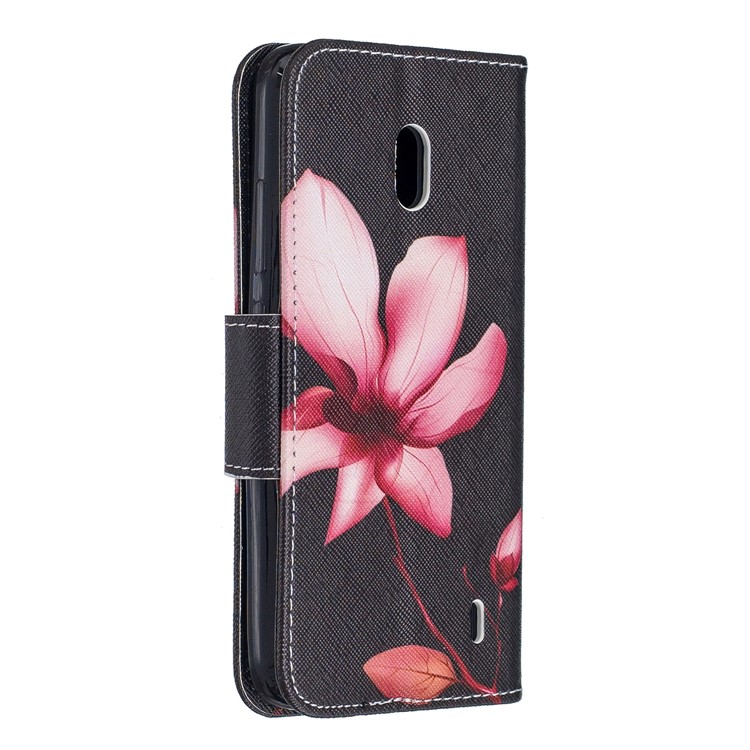 Funda Billetera De Piel Con Estampado Patrón Para Nokia 2.2 - Patrón De Flores-3