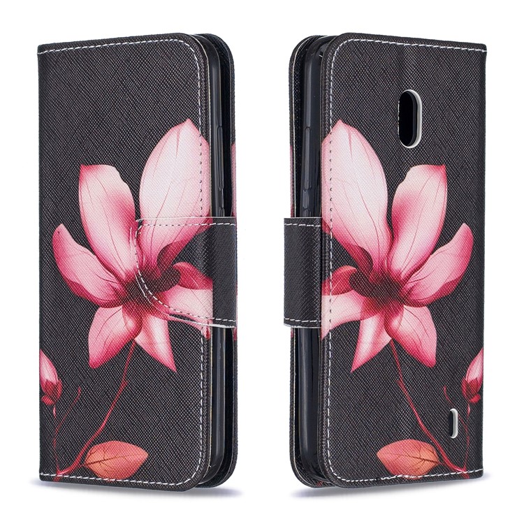 Funda Billetera De Piel Con Estampado Patrón Para Nokia 2.2 - Patrón De Flores-4
