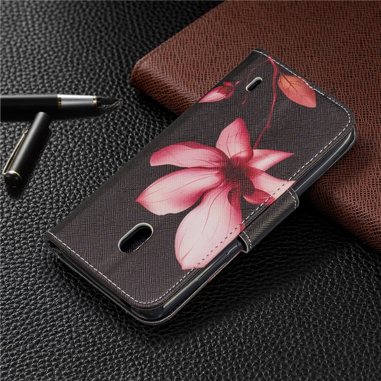 Funda Billetera De Piel Con Estampado Patrón Para Nokia 2.2 - Patrón De Flores-8
