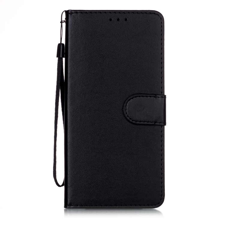 Solid Color Wallet Stand Leather Case for Nokia 3.2 - Black-2