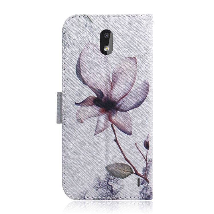 Printing Skin PU Leather Stand Wallet Protector Phone Case Shell for Nokia 2.2 - Flower-3