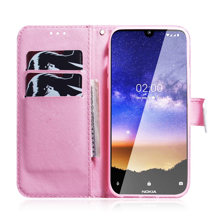 Printing Skin PU Leather Stand Wallet Protector Phone Case Shell for Nokia 2.2 - Flower-8