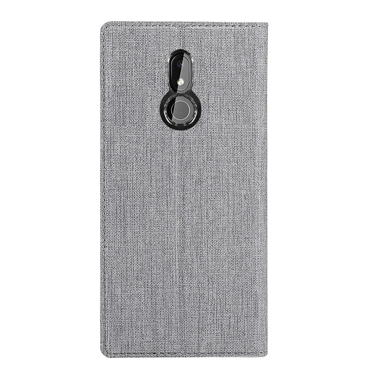 VILI DMX Cross Skin Leather with Card Holder Shell Case for Nokia 3.2 - Grey-4