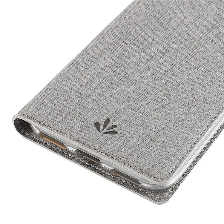 VILI DMX Cross Skin Leather with Card Holder Shell Case for Nokia 3.2 - Grey-9