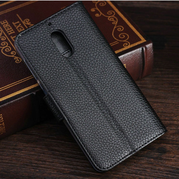 Splicing Wallet Leather Stand Case for Nokia 6 - Black-2