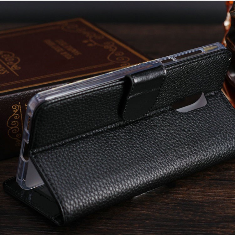 Splicing Wallet Leather Stand Case for Nokia 6 - Black-3