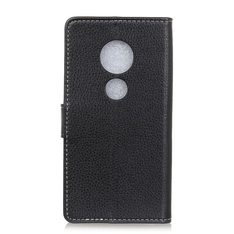 Litchi Skin Wallet Leather Stand Case for Nokia 6.2 / 7.2 - Black-10