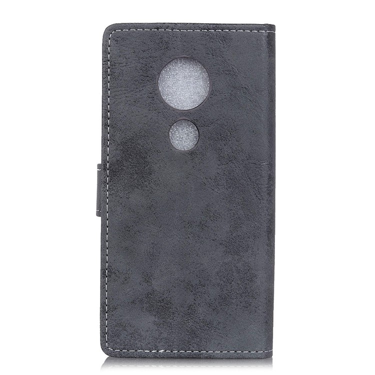 Vintage Style Leather Wallet Case Cover for Nokia 6.2/Nokia 7.2 - Grey-3