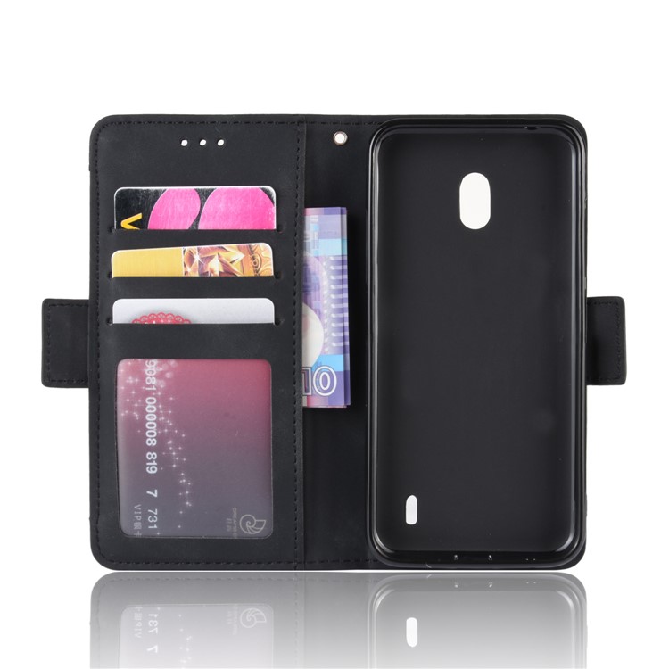 Wallet Stand Leather Protective Case for Nokia 2.2 - Black-6