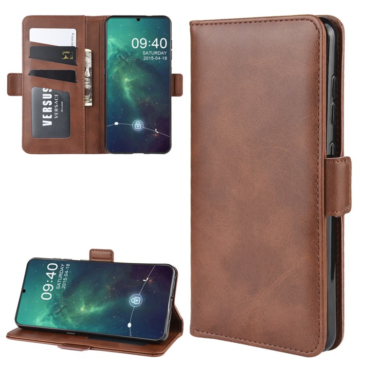 Magnet Adsorption PU Leather Casing for Nokia 6.2 - Coffee-1