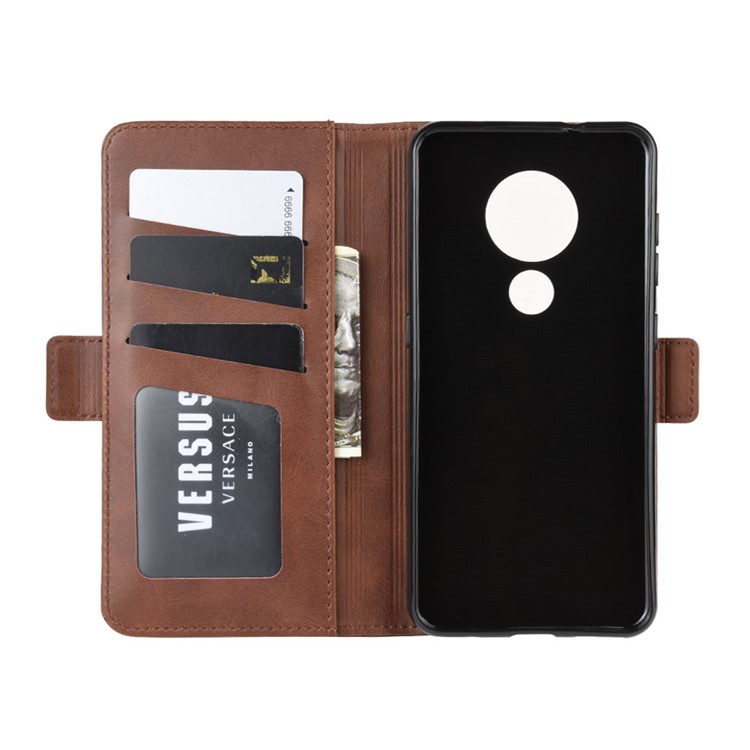 Magnet Adsorption PU Leather Casing for Nokia 6.2 - Coffee-4