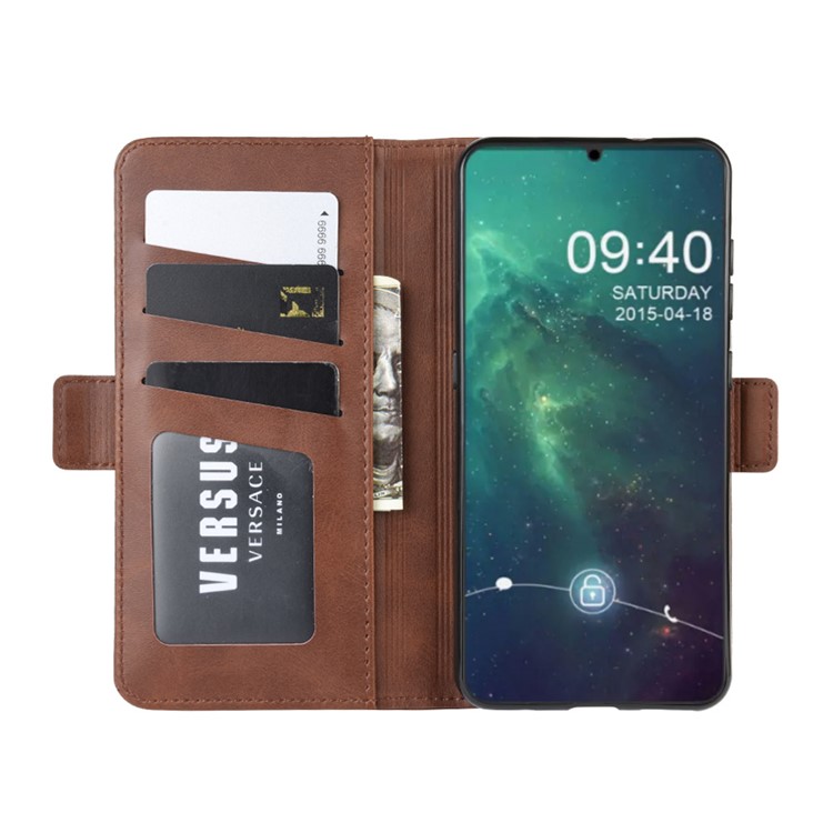 Magnet Adsorption PU Leather Casing for Nokia 6.2 - Coffee-5