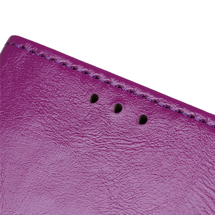 Crazy Horse Wallet Leather Stand Case for Nokia 6.2 - Purple-2