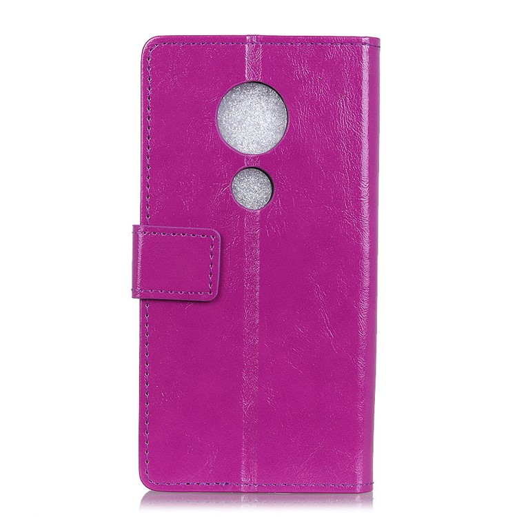 Crazy Horse Wallet Leather Stand Case for Nokia 6.2 - Purple-4