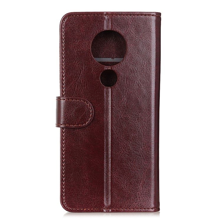 Crazy Horse Leather Wallet Case for Nokia 6.2 - Brown-2