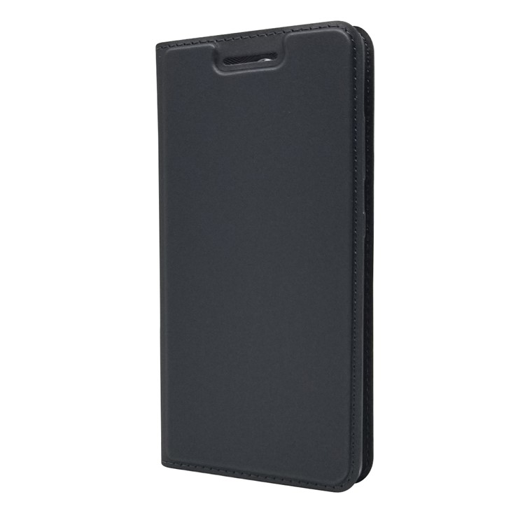 Magnetic Adsorption Leather Case with Card Slot for Nokia 9 PureView - Black-1