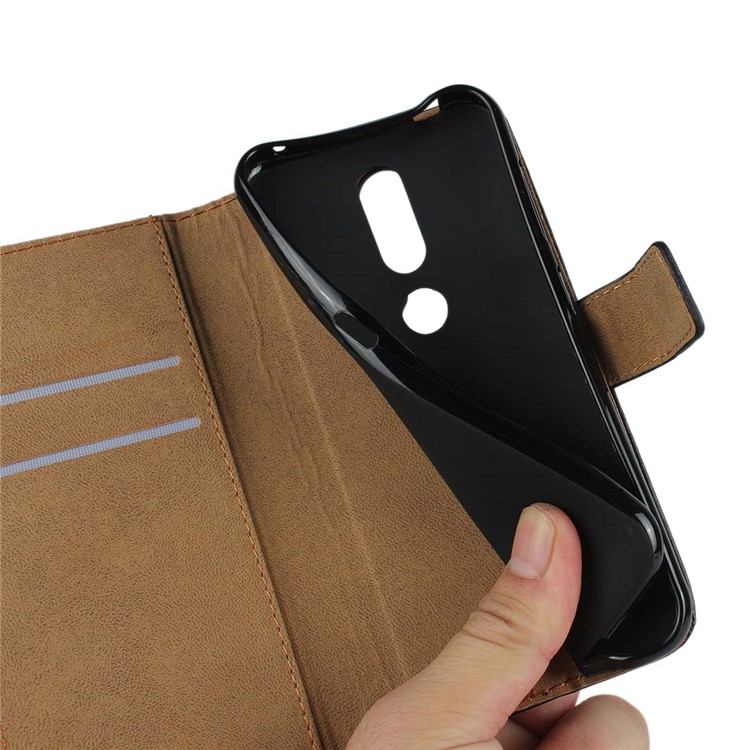 Genuine Leather Wallet Stand Phone Cover for Nokia 4.2 (2019)-12