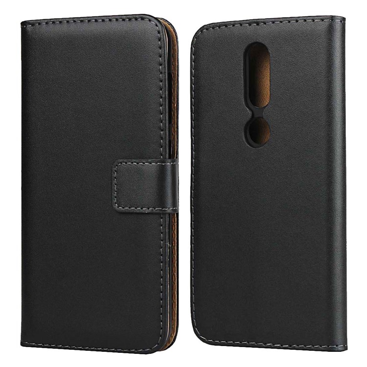 Genuine Leather Wallet Stand Phone Cover for Nokia 4.2 (2019)-2