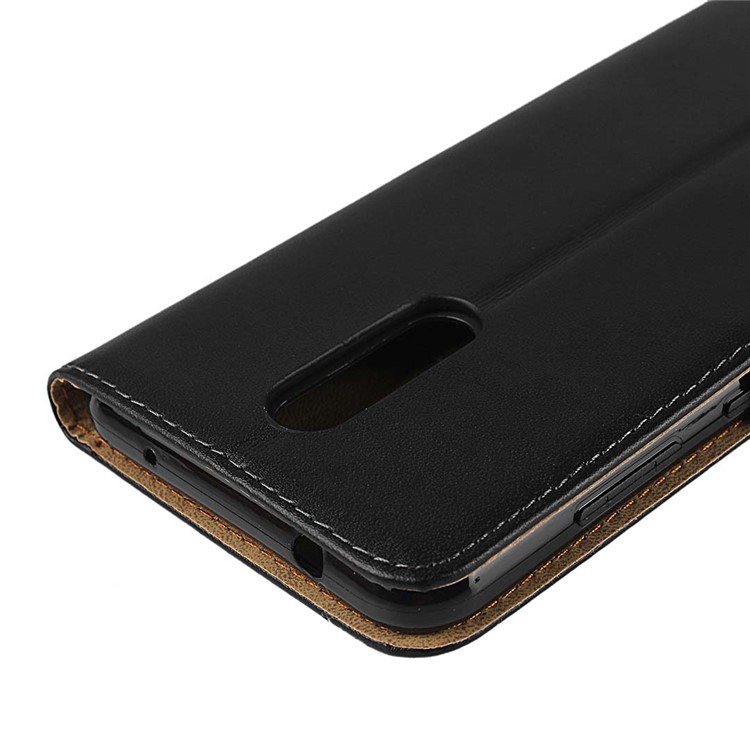 Genuine Leather Wallet Stand Phone Cover for Nokia 3.2-11