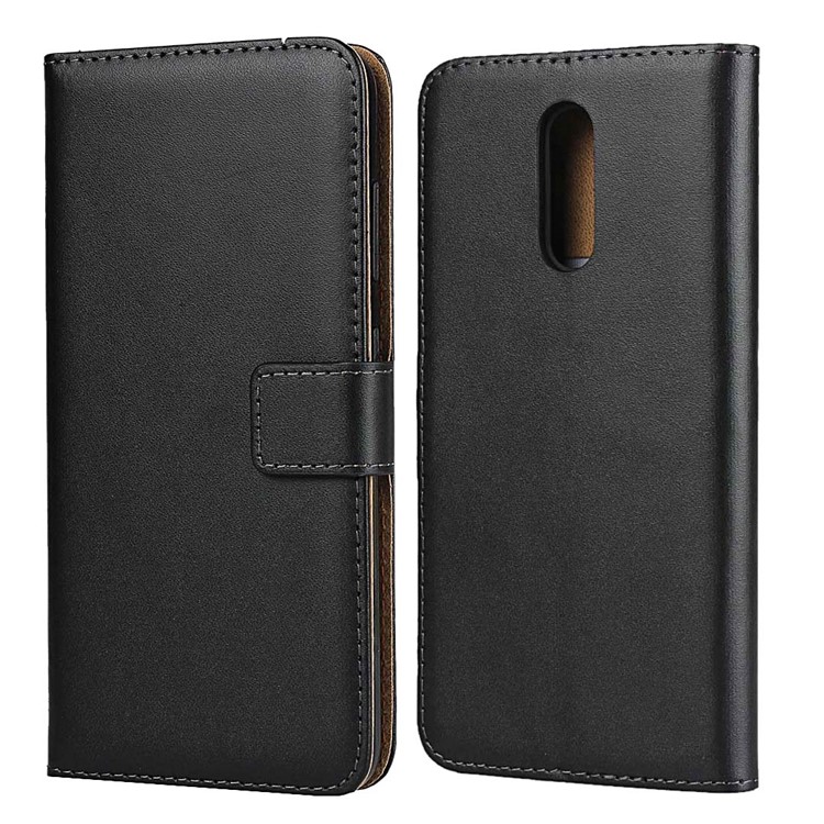 Genuine Leather Wallet Stand Phone Cover for Nokia 3.2-2