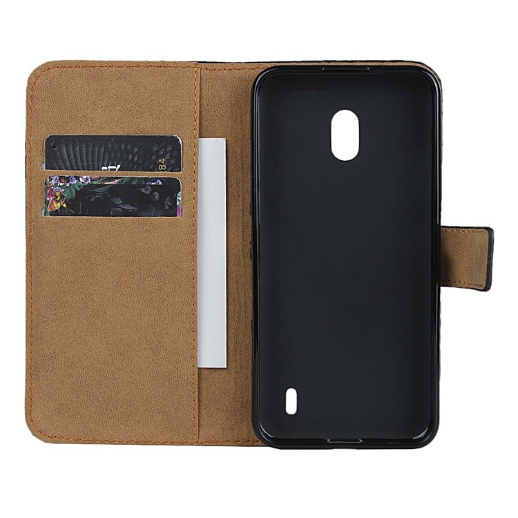 Genuine Leather Wallet Stand Phone Cover for Nokia 2.2-5